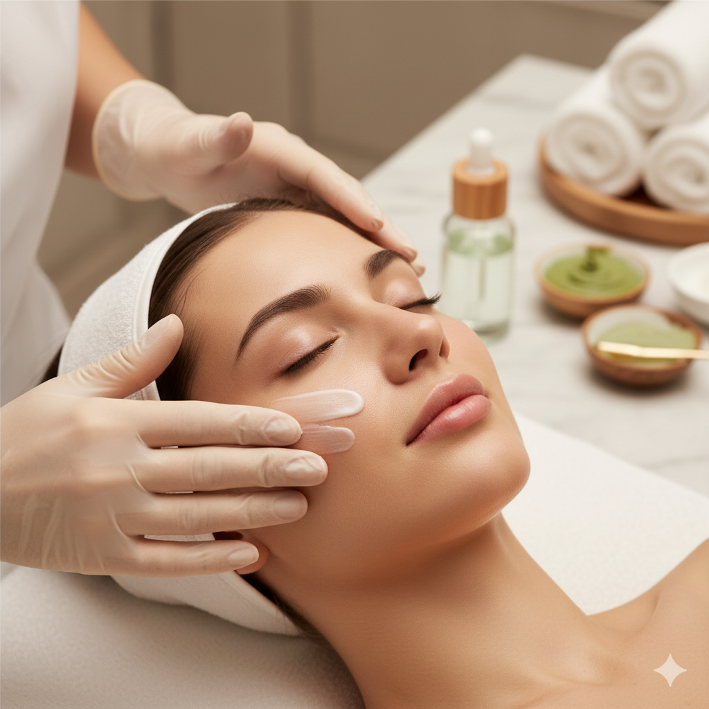 Primer plano de un tratamiento de belleza.